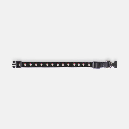 Sugar Skull Pet Collar Large (Black/Pink)