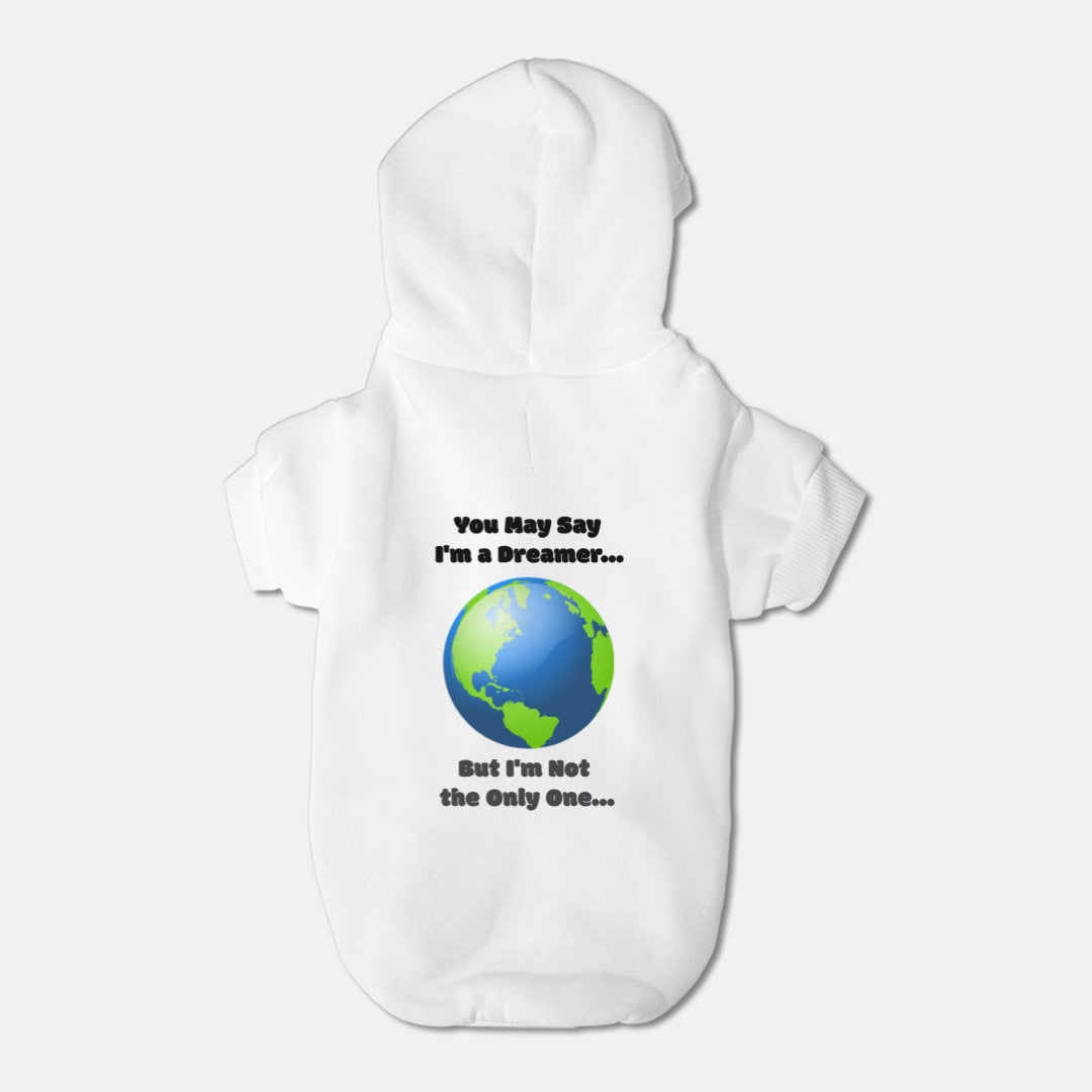 Dreamer World Peace Pet Hoodie -  Small Breed