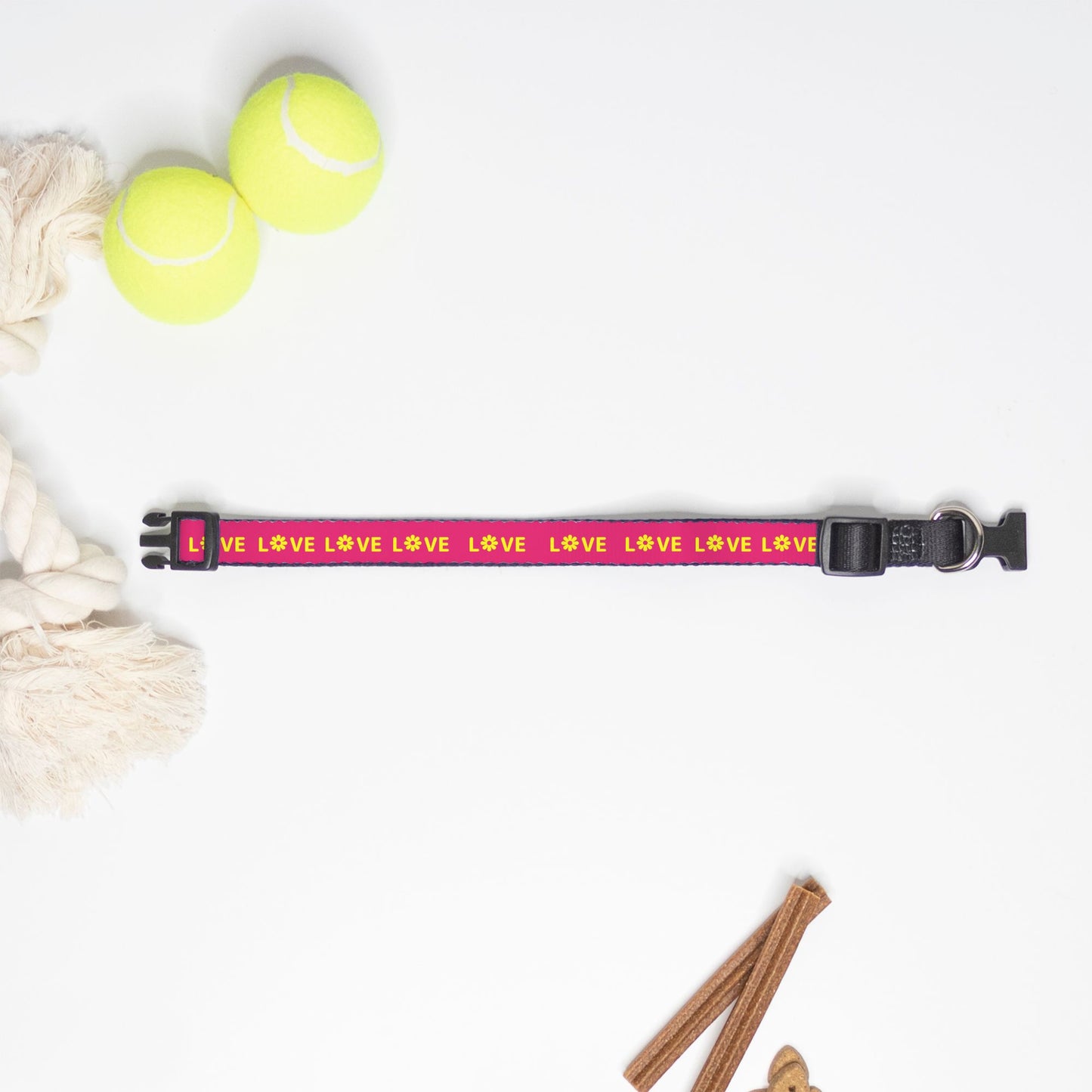 Love Pet Collar (Pink/Yellow)