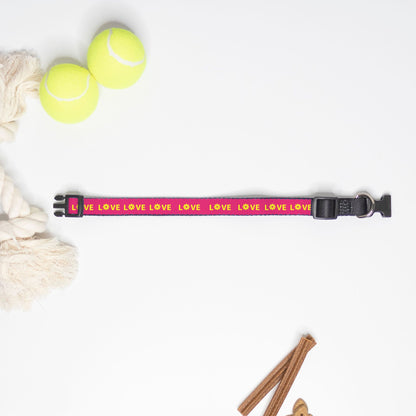 Love Pet Collar (Pink/Yellow)