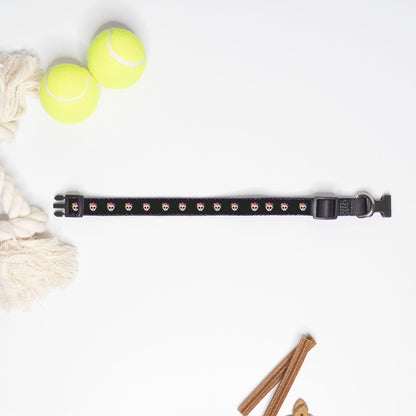 Sugar Skull Pet Collar Large (Black/Pink)